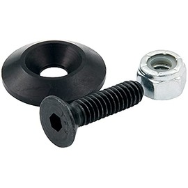 Allstar Performance ALL18635 Black 1/4" x 1" Countersunk Bolt Kit with 1-1/4" OD Washer, (Set of 10)