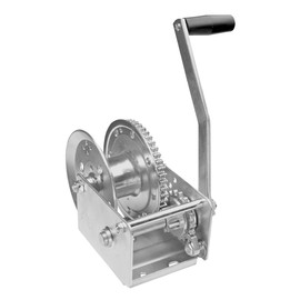 Fulton 143100 Brake Winch, 1,500 lbs. Capacity, No Strap, Single-Speed Hand Crank Winch, Dual Ratchet System