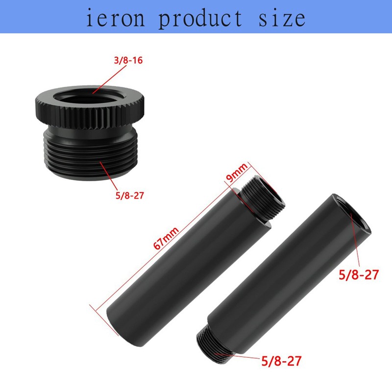ieron Microphone Extension Pole, 2 x Microphone Stands, 5/8 Extension
