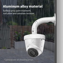 ZT-NET Connection Box Mount Wall Mount for Dome Cameras IP CCTV, Cable Management Junction Box, Universal Mast Mount, Security Surveillance Systems, L Type (Camera Not Included)