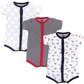 Hudson Baby baby boys Cotton Rompers and Toddler T Shirt Set, Ahoy, 0-3 Months US