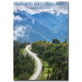 REFRIGERATOR MAGNET Hurricane Ridge Olympic National Park Travel Refrigerator Magnet Size 2.5 x 3.5, Multicolor