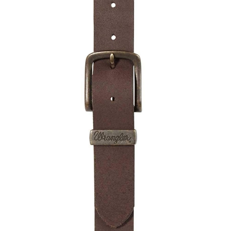 Wrangler Men's Basic Metal Loop Belt, Brown, 42cm (Manufacturer Size:110)