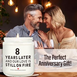 8 Year Marriage Anniversary Candles Gifts, 8 Year Wedding Anniversary Candles, 8 Year Marriage, 8th Anniversary, Gifts for Wife, Husband, Couple, Funny Gifts