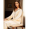 Lonxu Silk Satin Womens Pajama Sets Button Down Sleepwear Loungewear