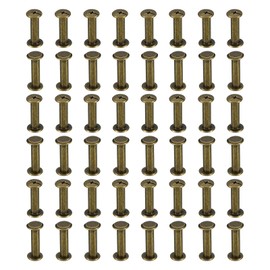 PATIKIL 100 Sets Chicago Screws, M5 x 18 mm Chicago Screws Phillips Binding Screws Bolts Leather Rivet Fasteners Connectors Steel for Leather Belts Scrapbook Photo Albums Brown