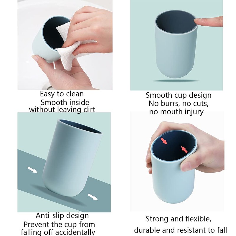 RabyLeo Unbreakable Reusable Drinking Cups Set of 2 Colors, Plastic