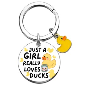 MigPio Duck Keychain Yellow Ducks Gifts for Girls Duck Gifts Ducks Themed Gift Stocking Stuffers for Teens Girls Cute Bag Charms Cute Keychains for Car Keys