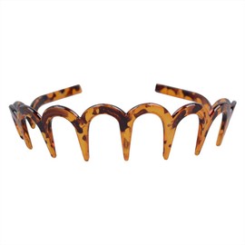 TQUXNGA Sturdy Brown Acrylic Headband, U Shape Hair Band Tooth Hair Comb Hair Tiara Jewelry Headwear Gift for Girls Women