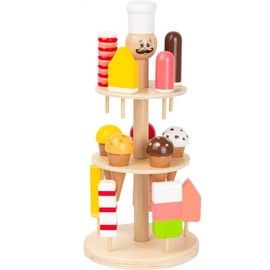 Small Foot Luigi Gelato Wooden Ice Cream Stand Accessories for Grocery Shop / Children's Kitchen