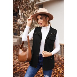 Beyove Womens Lightweight Sleeveless Military Anorak Long Vest Light Summer Jacket