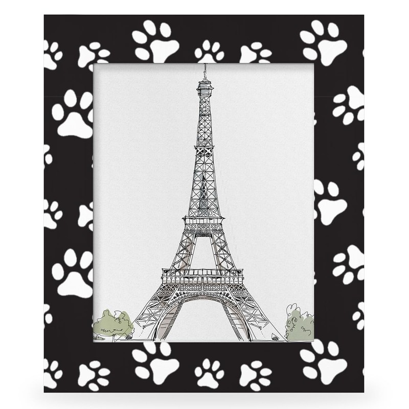 Dog Paw Print 8x10 Picture Frame Wooden Photo Frames for