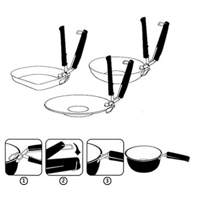 YISHUI Pan Gripper Cooker Pot Holder Pan Plate Holder Dish