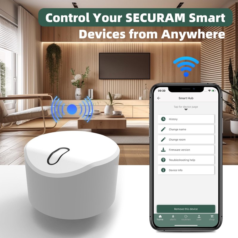 SECURAM Smart Home Hub, WiFi Bridge for SECURAM Touch Smart