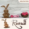 Rostikal Patina Rabbit Figurine for Easter Decoration, 30 x 19