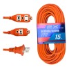 Extensión Eléctrica Uso Rudo Multicontactos 15 Metros 15a Naranja