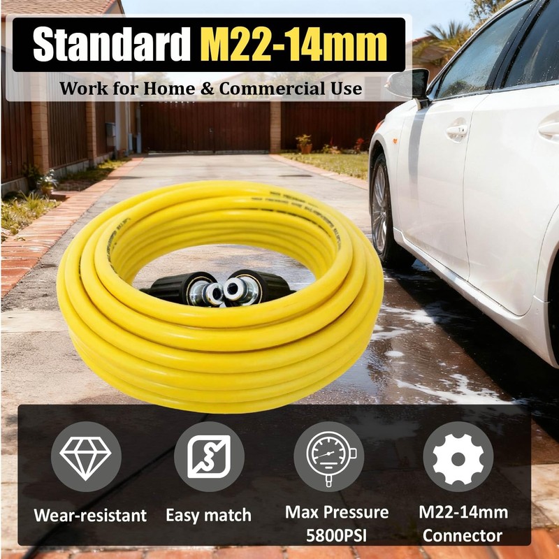 LycorTrade Pressure Washer Hose 50FT for Power Washer, 4200 PSI