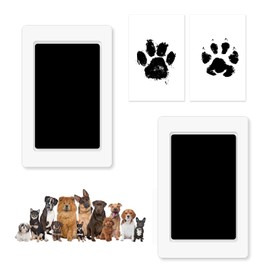 TVETE Paw Stamp, Handprint Stamp, Black, Handprint, Foot Shape, No Dirt, Set of 2, No Direct Contact, Paw Stamp Kit, Repeated Pet Paw Shape, Hand Stamp, Dog, Hand Stamp, Pet Memorial, Paw Shape, Cat
