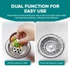 Luxe House Kitchen Sink Strainer Plug, 304 Stainless Steel, Food