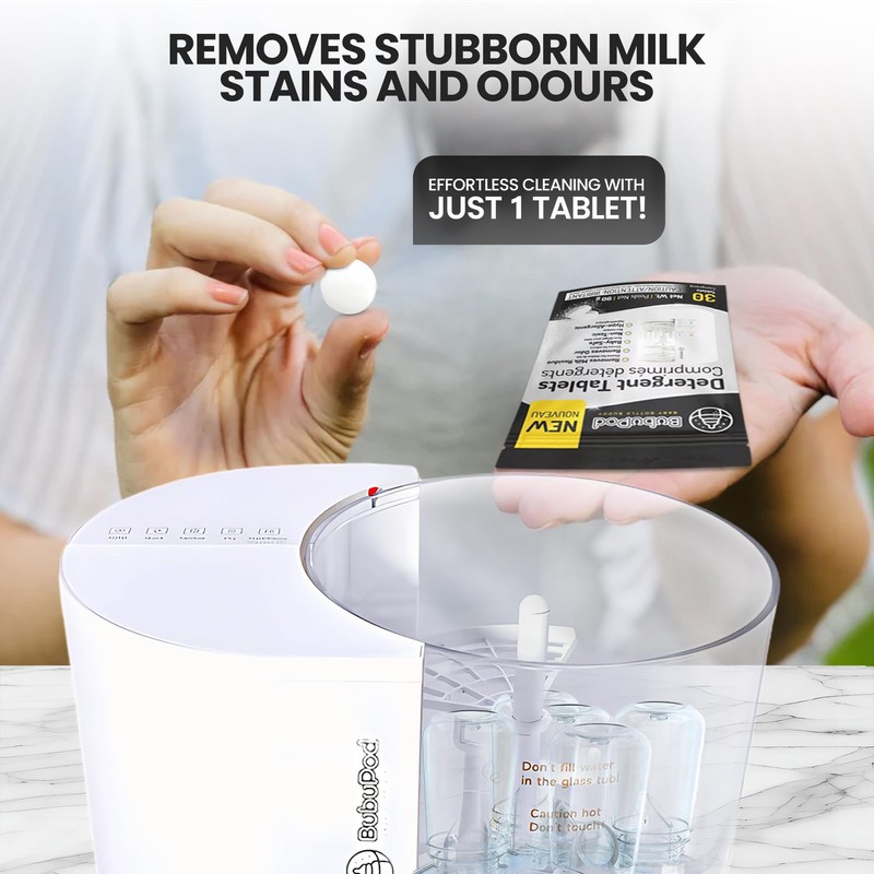 Baby Bottle Washer Detergent Tablets - Compatible with Baby Brezza