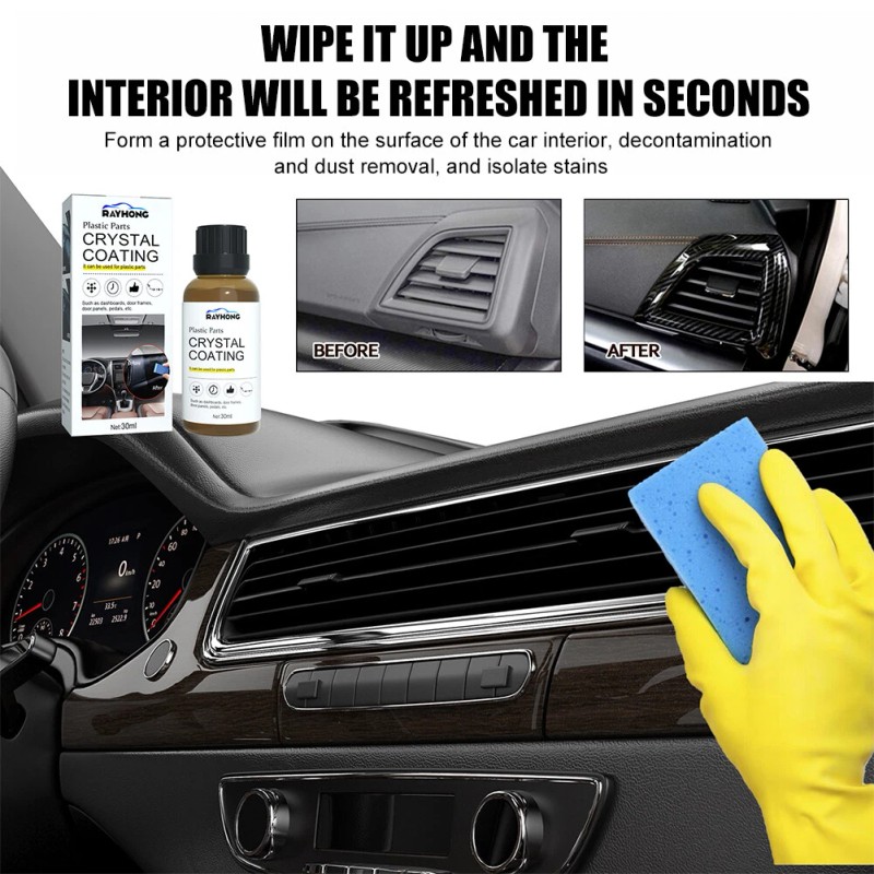 Unbranded 3pcs 30ml Plastic Parts Crystal Coating Plastic Refurbish Car