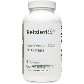 HormoneSynergy Omega 1300 EC Fish Oil Softgels - High-Strength Omega 3 Supplement with Enhanced Absorption - IFOS Verified, Enteric Coated, 600mg EPA, 260mg DHA - 60 Count