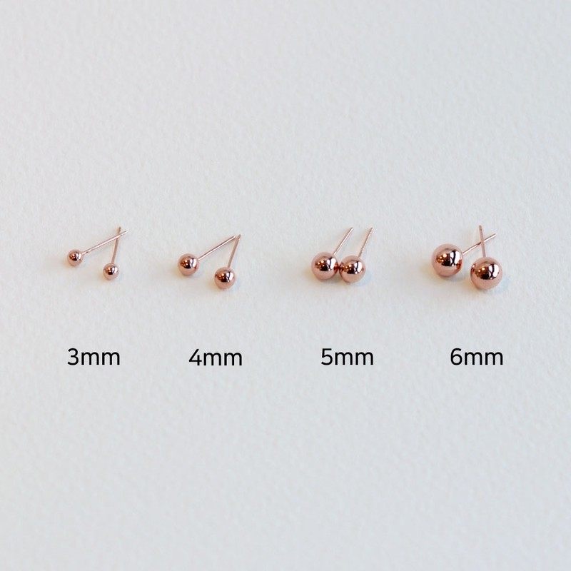 Gold&Deer 14K Goldfield Basic Basic Ball Earrings Size / 골드앤디어