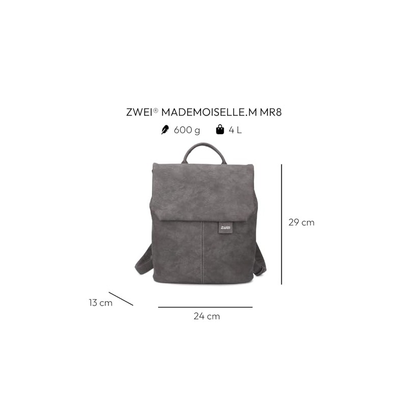 Zwei Mademoiselle MR8 Backpack 29 cm Grey