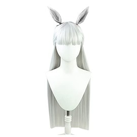 osseoca Gold Ship Cosplay Wig Silver gray with ears