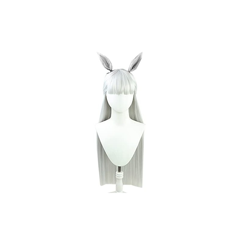 osseoca Gold Ship Cosplay Wig Silver gray with ears
