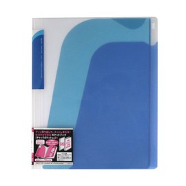 Kokuyo La N205B Pocket Book, Novita Cover with Zipper, 1 Pocket, 4 Medium Pockets, A4, Blue