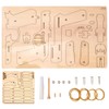Jauarta 3D Wooden Rubber Band Gun Jigsaw Puzzle DIY Handmade