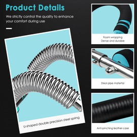 Twister Arm Trainer, 60-110lb Adjustable Chest Workout Equipment with 3-Speed Resistance, Portable Power Twister Bar for Home/Gym, Detachable Design Fitness Anywhere