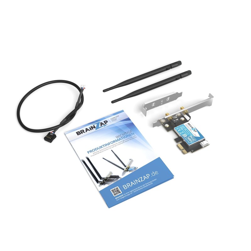 BRAINZAP 1800 Mbit/s PCIe PCI-Express WLAN Card WiFi 6 2.4/5/