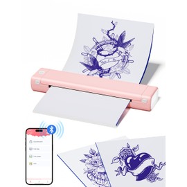Phomemo M08F Bluetooth Tattoo Stencil Printer, Thermal Tattoo Printer with 10pcs Tattoo Transfer Paper, Tattoo Transfer Machine for Tattoo Artists & Beginners, Compatible with Phone, Tablet & PC