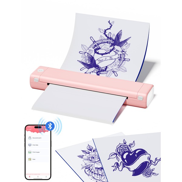 Phomemo M08F Bluetooth Tattoo Stencil Printer, Thermal Tattoo Printer with