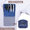 CACTURISM Pocket Protector, 4 Pack Premium PU Leather Men Women