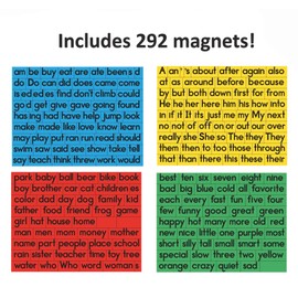 Dowling Magnets Sentence Building Magnets Set of 292 Word Magnets for Phonics Games, Vocabulary, Sight Words Practice - First Grade Classroom Must Haves! Item 733018