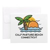 CafePress Connecticut Calf Pasture Beach 4.25" x 5.5" Notecards 10