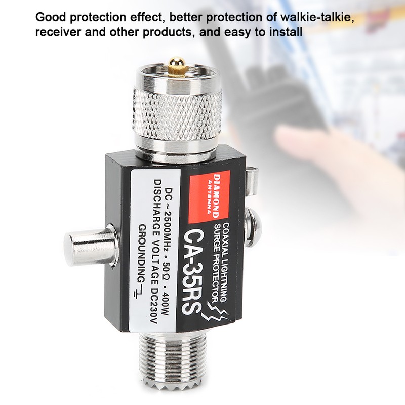 Surge Protector Arrester CA‑35RS Walkie Talkie Antenna Coaxial Cable PL259
