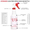Plastic Spray Bottle 2 Pack, 32 Oz, All-Purpose Heavy Duty