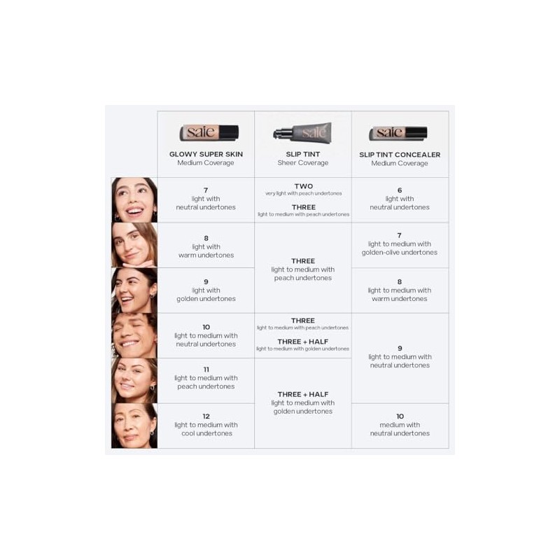 Saie Base Maquillaje Líquida Glowy Super Skin Tint Hidratante Suero
