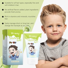 Children's Hair Gel - 100 g Kids Styling Hair, Natural and Long-Lasting Hair Gel for Children's Styling, Hair Finishing Gel Naturally Refreshing for All Curl Types, Home, School, Stage Performances