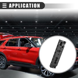 Motoforti Seat Switch, Front Left Driver Side Power Seat Switch, for Ford Explorer 2011-2015, Plastic, No.6H6Z14A701FA/9L3Z14A701FA, Black