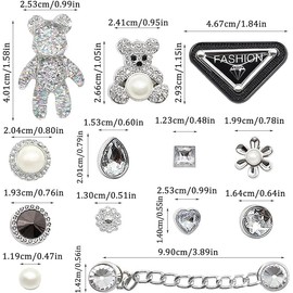 Celestia Shoe Charms for Croc Charms, Crystal Diamond Shoe Accessories, Crocs Accessories are Ideal for Children's Birthdays, Gifts and Shoe Decorations