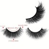 1 Pair Natural Thick False Eyelashes, Fluffy Curly Faux Lashes,