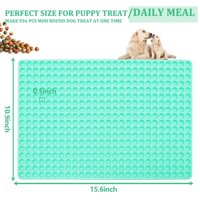Zorazio 2 Pack 468-Cavity Mini Round Silicone Molds, Mini Dog