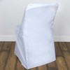 TABLECLOTHSFACTORY White Lifetime Folding Chair Cover
