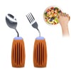 Ehucon Thick Solid Weighted Adaptive Utensils Set, Non-slip Handle Eating