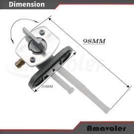 Amavoler 2 Pcs Petcock Fuel Gas Tank Shutoff Switch Valve Replacement Parts Fit for Kazuma Falcon 90 Meerkat ,50cc 110cc 150cc 250cc ATV Quad Parts.(2 Pcs)